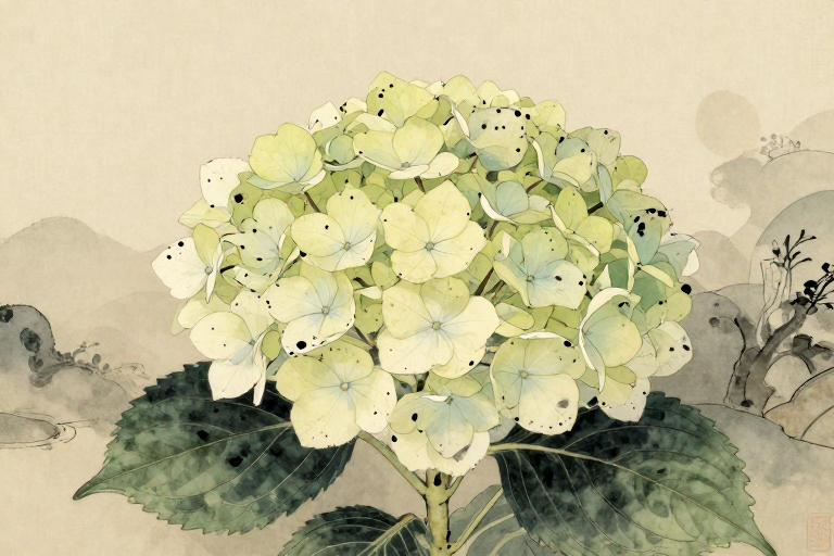 绣球花叶子有黑点怎么处理-知来