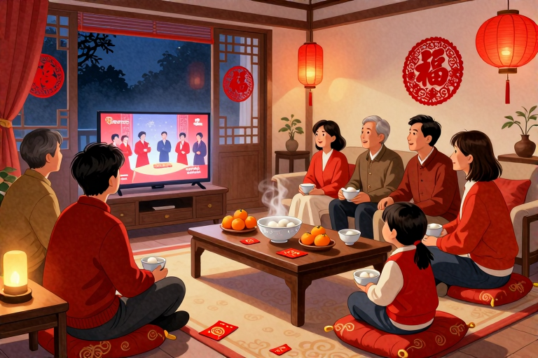 看春晚由来传统习俗-知来