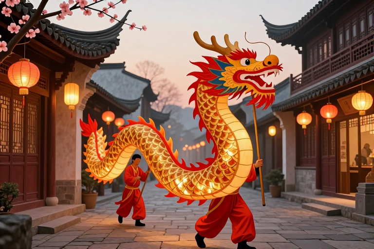 舞龙灯来历寓意象征-知来