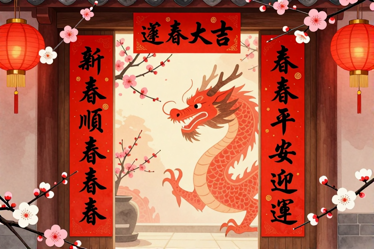 龙年喜庆春联七言横批-知来