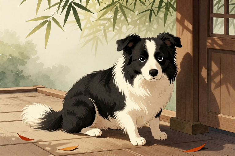 边牧犬夹着尾巴怎么了