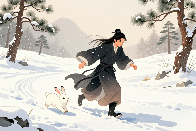 鼬在雪地里追兔子靠什么取胜-知来